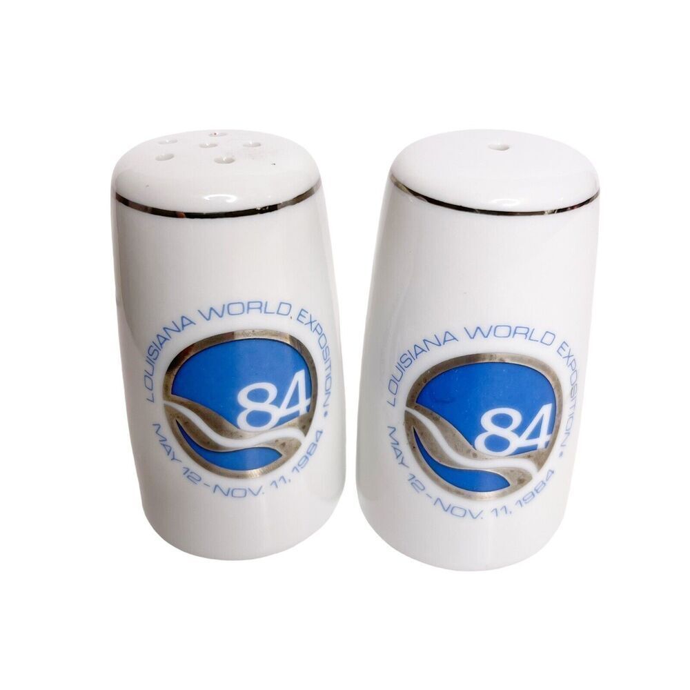 Vintage 1984 Louisiana World Exposition Salt & Pepper Shakers
